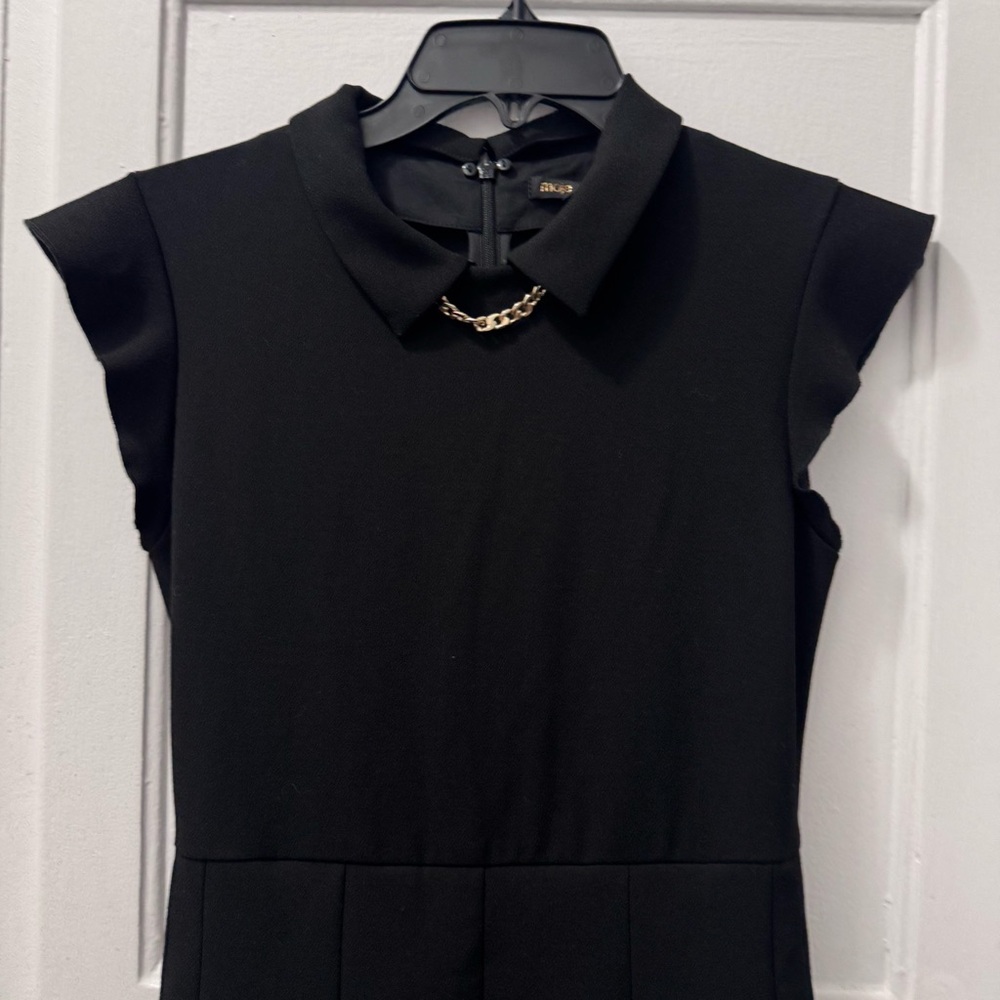 Maje Rousta Fit-and-flare Chain-detail Pleated Mini Dress - Picture 4 of 10